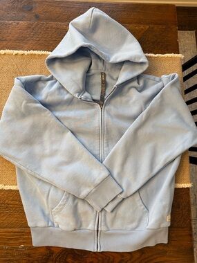 Vuori Light Sky Blue Full-Zip Hoodie size medium